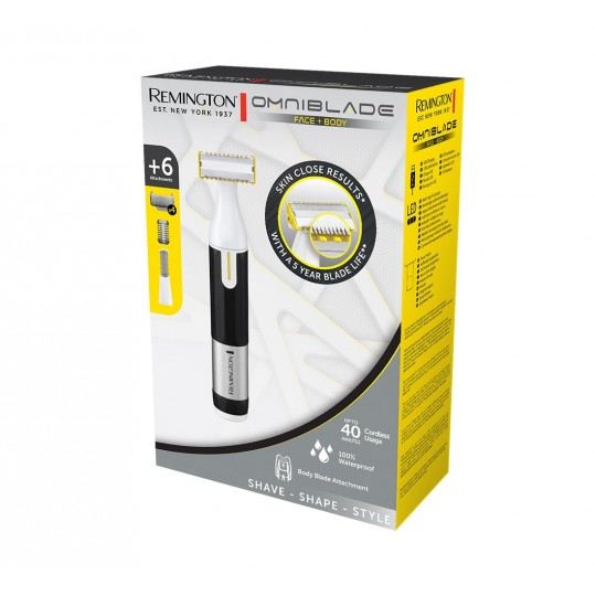 REMINGTON OMNIBLADE - Barbero para Barba y Cuerpo - Maquinilla de Afeitar Eléctrica Recortadora Corporal