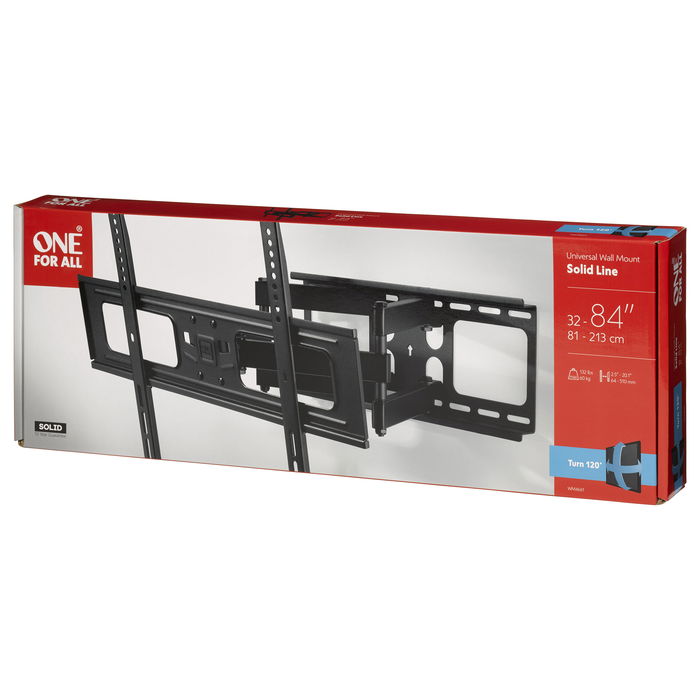 One For All Soporte de Pared Giratorio para TV WM4661 para TV de 32 a 84 Pulgadas Negro