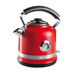 Ariete 2854/00 Hervidor Eléctrico Moderna Rojo 1.7 Litros Acero Inoxidable Termómetro Apagado Automático Diseño Elegante Objeto de Cocina