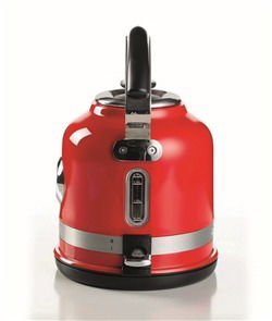 Ariete 2854/00 Hervidor Eléctrico Moderna Rojo 1.7 Litros Acero Inoxidable Termómetro Apagado Automático Diseño Elegante Objeto de Cocina