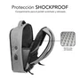 SUBBLIM Mochila Secure V2 AP Antirrobo para Portátil 16" (40.6 cm) Gris, Apertura Trasera, Doble Cremallera, USB, Air Padding, Compartimento Acolchado