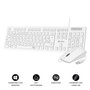 Subblim Combo Business Slim Silencioso Teclado y Ratón Blanco USB