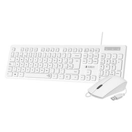 SUBBLIM Combo Business Slim Silencioso con cable USB Blanco