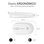 Subblim Combo Business Slim Silencioso Inalámbrico 2.4G Blanco
