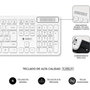 Subblim Combo Business Slim Silencioso Inalámbrico 2.4G Blanco