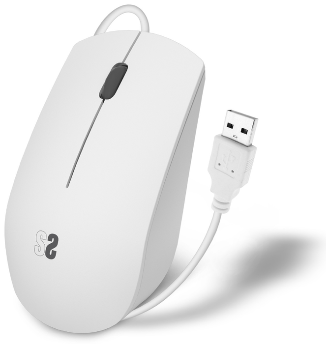 Subblim Ratón Business Silencioso Blanco 1200 DPI USB