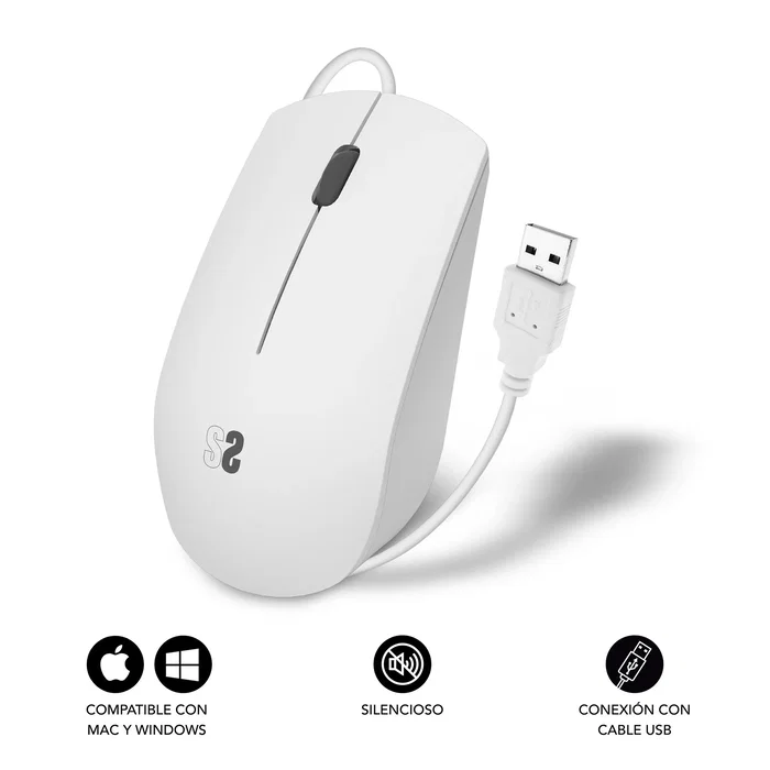 Subblim Business Silencioso 1200 DPI Blanco