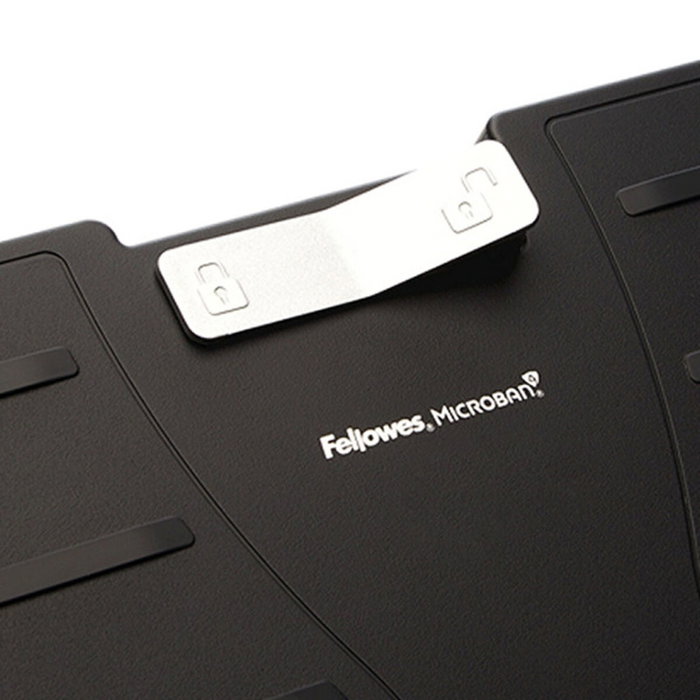 Fellowes Reposapiés Ajustable Office Suites Microban Negro/Plata