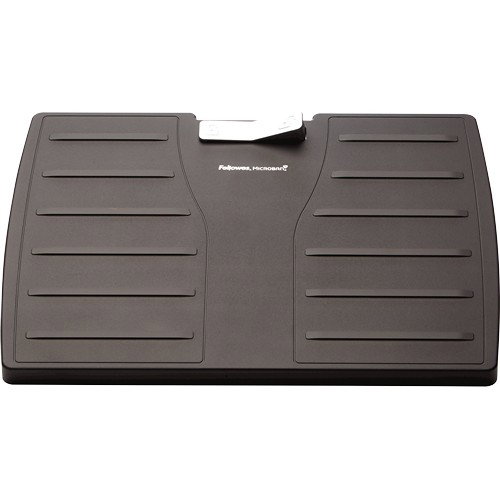 Fellowes Reposapiés Ajustable Office Suites Microban Negro/Plata