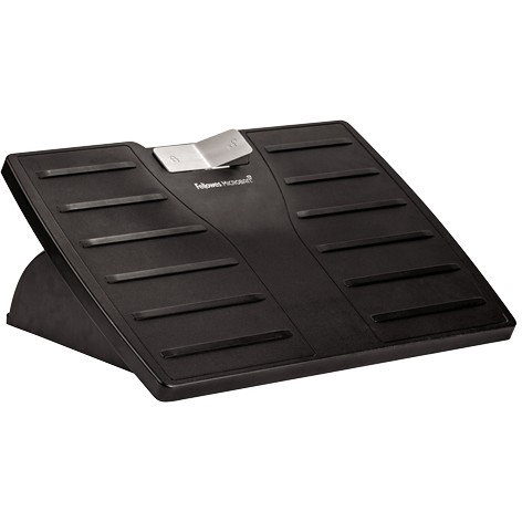Fellowes Reposapiés Ajustable Office Suites Microban Negro/Plata