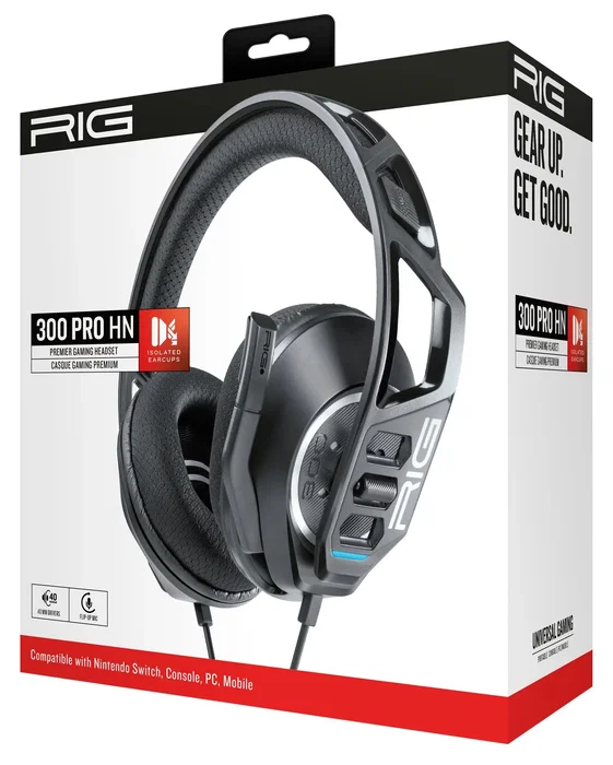Nacon RIG 300 PRO HN - Auriculares Gaming Diadema Alámbrico para Nintendo Switch, Circumaural, Negro, con Micrófono Boom y Control en Cable Nacon RIG 300 PRO HN - Auriculares Gaming Diadema Alámbrico para Nintendo Switch, Circumaural, Negro, con Micrófono Boom y Control en Cable