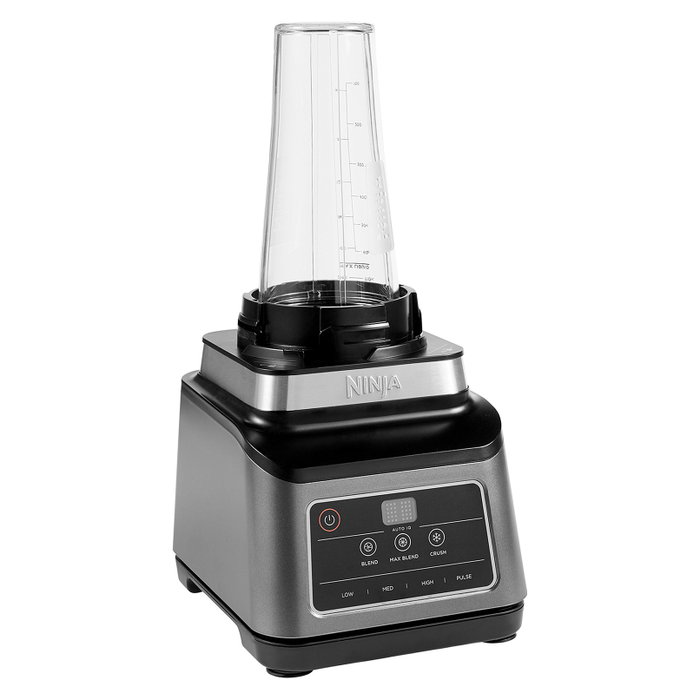 Ninja BN750EU Batidora de vaso 2 en 1 con Auto-iQ, 1200 W, Negro/Plata