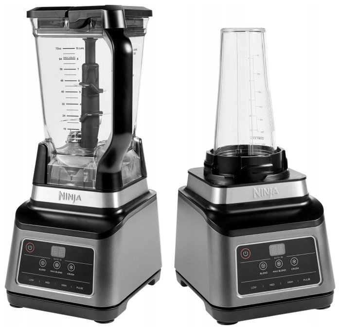 Ninja BN750EU Batidora de vaso 2 en 1 con Auto-iQ, 1200 W, Negro/Plata Ninja BN750EU Batidora de vaso 2 en 1 con Auto-iQ, 1200 W, Negro/Plata