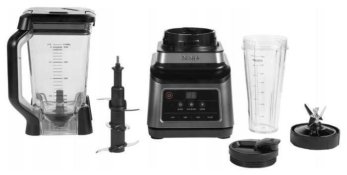 Ninja BN750EU Batidora de vaso 2 en 1 con Auto-iQ, 1200 W, Negro/Plata Ninja BN750EU Batidora de vaso 2 en 1 con Auto-iQ, 1200 W, Negro/Plata