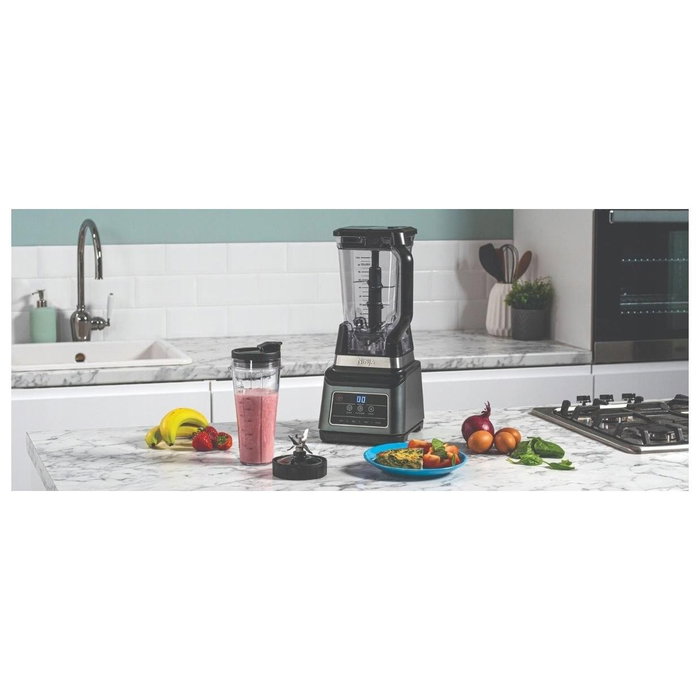 Ninja BN750EU Batidora de vaso 2 en 1 con Auto-iQ, 1200 W, Negro/Plata Ninja BN750EU Batidora de vaso 2 en 1 con Auto-iQ, 1200 W, Negro/Plata