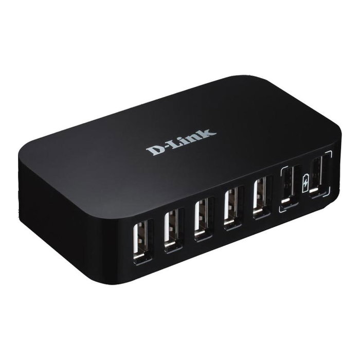 D-Link DUB-H7 Hub USB 2.0 de 7 Puertos con Carga Rápida