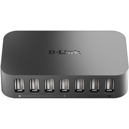 D-Link DUB-H7 - Hub USB 2.0 de 7 Puertos con Carga Rápida (Hasta 2.4A), Concentrador para PC, Mac, iPad, Tabletas y Dispositivos Móviles, Portátil y Compacto
