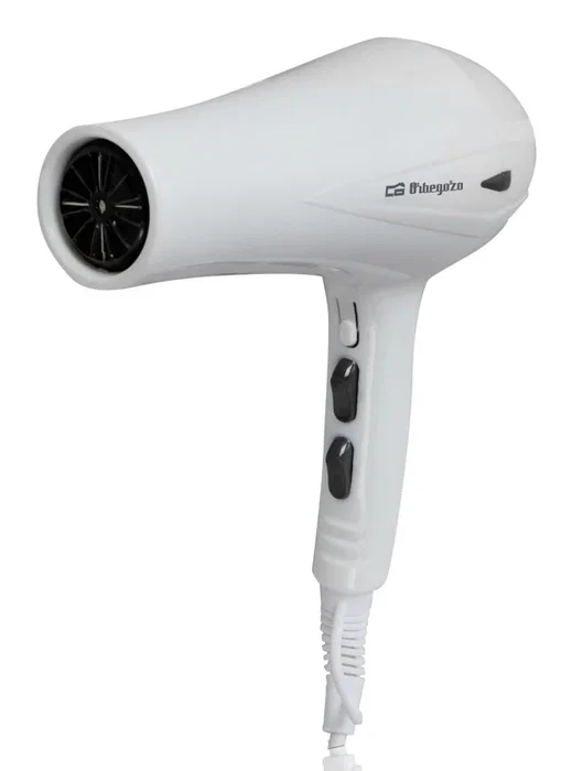 Orbegozo SEH-1800 Secador Profesional de Hotel 1800W, Motor AC, 2 Velocidades / 3 Temperaturas, Función Frío, Cable Rizado, Color Blanco
