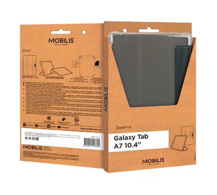 Mobilis Edge Funda Folio para Samsung Galaxy Tab A7 (10.4") - Negro - Cierre Magnético, Resistente a Golpes y Rayones