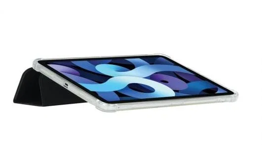 Mobilis Edge Funda Folio Transparente Negro para iPad Air 4 (10.9" / 2020) - Resistente a Rayones y Golpes con Portabolígrafo