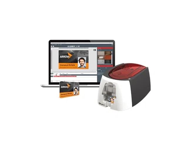 Evolis Badgy200 Impresora de Tarjetas PVC con Kit de Inicio