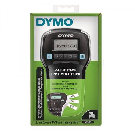 Dymo Rotuladora LabelManager 160 + 3 Cintas D1 12mm Negro/Blanco Value Pack 2142267 Dymo Rotuladora LabelManager 160 + 3 Cintas D1 12mm Negro/Blanco Value Pack 2142267