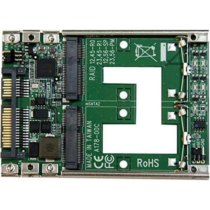 StarTech.com Adaptador Conversor de SSD mSATA Doble a SATA RAID de 2,5 Pulgadas