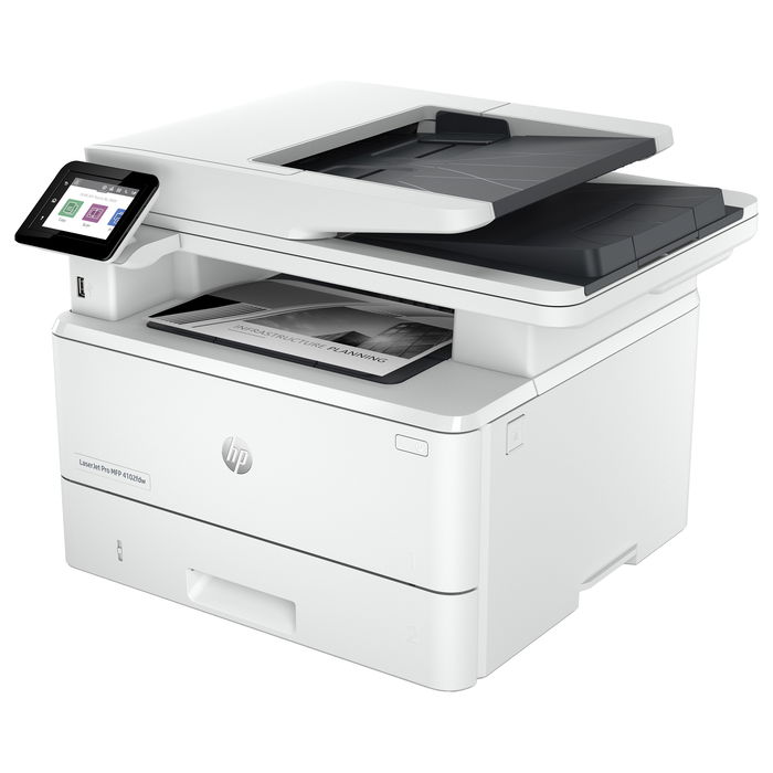 HP LaserJet Pro MFP 4102DW - Impresora Laser Multifunción 3en1 B/N, 40 ppm, A4, Duplex Automático, WiFi, Ethernet, 512 MB, Pantalla Táctil 2.7", Blanco HP LaserJet Pro MFP 4102DW - Impresora Laser Multifunción 3en1 B/N, 40 ppm, A4, Duplex Automático, WiFi, Ethernet, 512 MB, Pantalla Táctil 2.7", Blanco