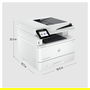 HP LaserJet Pro MFP 4102DW - Impresora Laser Multifunción 3en1 B/N, 40 ppm, A4, Duplex Automático, WiFi, Ethernet, 512 MB, Pantalla Táctil 2.7", Blanco
