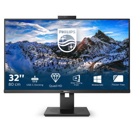 Philips 326P1H/00 - Monitor 31.5" IPS Quad HD 2560x1440, 75 Hz, USB-C 90W, 2xHDMI, DisplayPort, Altavoces, Webcam, Negro