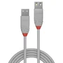 Lindy 36714 Cable USB 2.0, USB A Macho a USB A Hembra de 3 Metros, Color Gris, para Extensión y Transferencia de Datos