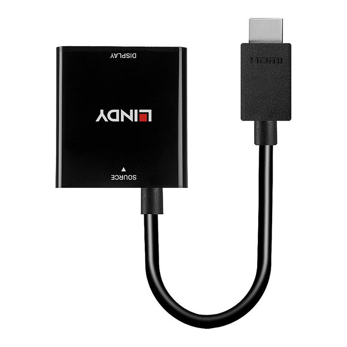 Lindy 38291 Adaptador HDMI a VGA (D-Sub) Negro