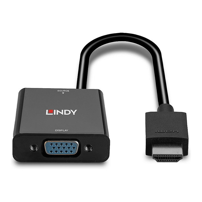 Lindy 38291 Adaptador HDMI a VGA (D-Sub) Negro