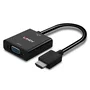 Lindy 38291 Adaptador HDMI a VGA (D-Sub) Negro