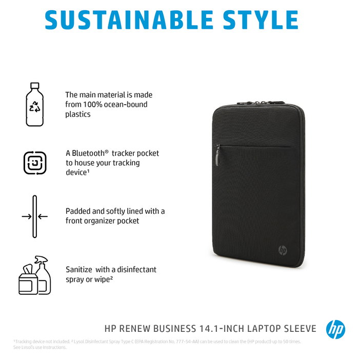 HP Renew Business Funda para Portátil de 14,1 Pulgadas, Negro