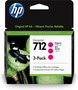HP 712 Magenta 3-Pack (3ED78A)