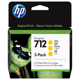 HP 712 Amarillo 3-Pack de 29 ml para DesignJet
