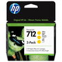 HP 712 Pack de 3 Cartuchos de Tinta Amarillo 29 ml para DesignJet
