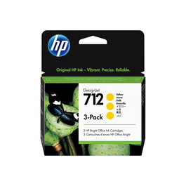 HP Tinta 712 Amarillo (Gelb) - Paquete de 3 Cartuchos - Ref. 3ED79A