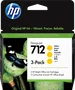 HP 712 Pack de 3 Cartuchos de Tinta Amarillo 29 ml para DesignJet