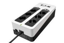Eaton 3S Gen2 3S550D SAI/UPS Offline Standby 550VA/330W con 6 Salidas Schuko, 230V, 50/60 Hz, Color Negro/Blanco