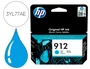 HP Cartucho de Tinta Original 912 Cian (3YL77AE)