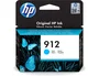 HP Cartucho de Tinta Original 912 Cian (3YL77AE)