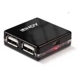 Lindy 42742 Hub USB 2.0 480 Mbit/s Negro