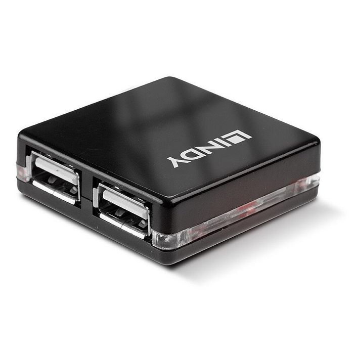Lindy Mini-hub USB 2.0 4 Puertos 480 Mbit/s Negro Lindy Mini-hub USB 2.0 4 Puertos 480 Mbit/s Negro