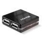 Lindy Mini-hub USB 2.0 4 Puertos 480 Mbit/s Negro