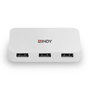 Lindy Hub USB 3.0 de 4 Puertos con Velocidad de 5 Gbps, Compatible con USB 2.0 y 1.1