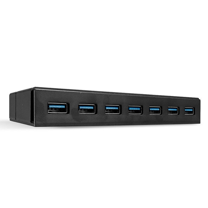 Lindy Hub USB 3.2 Gen 1 de 7 puertos con carga BC 1.2, Negro Lindy Hub USB 3.2 Gen 1 de 7 puertos con carga BC 1.2, Negro