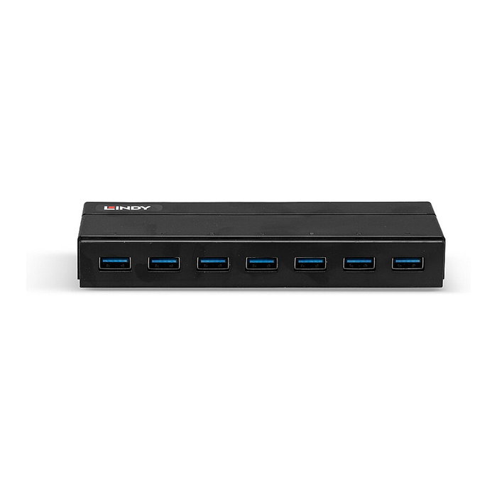 Lindy Hub USB 3.2 Gen 1 de 7 puertos con carga BC 1.2, Negro Lindy Hub USB 3.2 Gen 1 de 7 puertos con carga BC 1.2, Negro