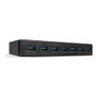 Lindy Hub USB 3.2 Gen 1 de 7 puertos con carga BC 1.2, Negro